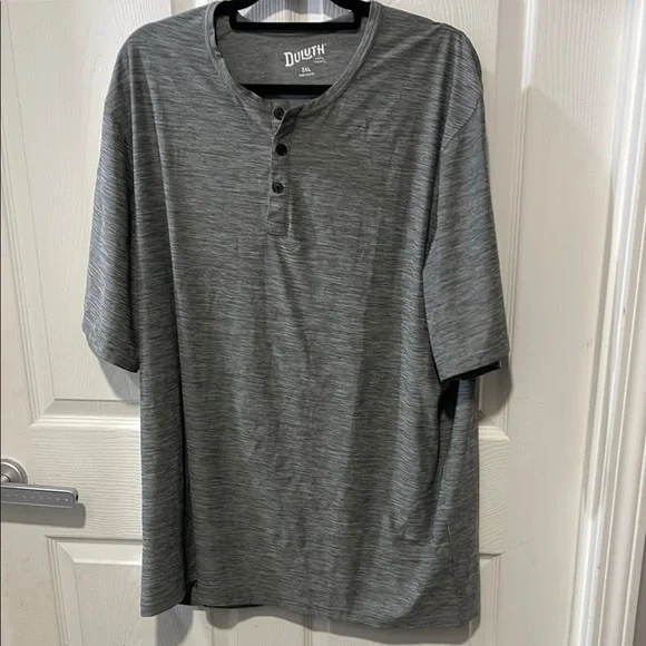 Duluth Trading Co Men's Gray Henley Shirt - Picture 1 of 4